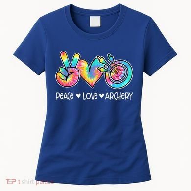 Peace Love Archery Heart Tie Dye Women's T-Shirt