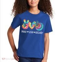 Peace Love Archery Heart Tie Dye Kids T-Shirt thumb 2