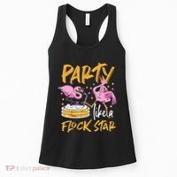 Party Like A Flock Star Flamingos In Kiddie Pool Women's Tank Top thumb 0