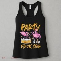 Party Like A Flock Star Flamingos In Kiddie Pool Women's Tank Top thumb 3