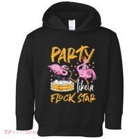 Party Like A Flock Star Flamingos In Kiddie Pool Toddler Hoodie thumb 0