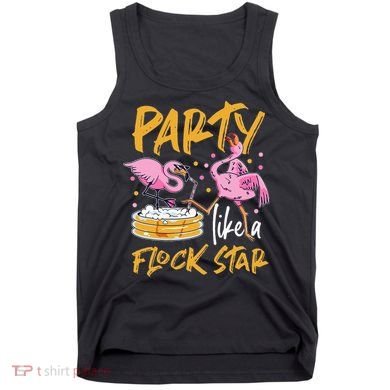 Party Like A Flock Star Flamingos In Kiddie Pool Tank Top