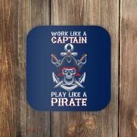 Play Like A Pirate Pirate Lovers Captain Pirate Gifts Coaster thumb 0