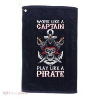 Play Like A Pirate Pirate Lovers Captain Pirate Gifts Golf Towel thumb 0