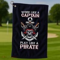 Play Like A Pirate Pirate Lovers Captain Pirate Gifts Golf Towel thumb 1