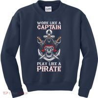 Play Like A Pirate Pirate Lovers Captain Pirate Gifts Kids Sweatshirt thumb 0