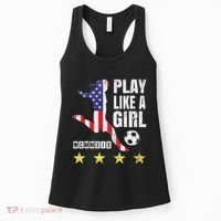 Play Like A Girl Soccer Usa United States Women's Tank Top thumb 0
