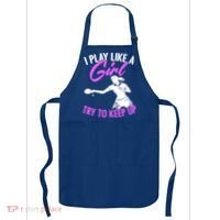 Play Like A Girl Try To Keep Up Funny Table Tennis Ping Pong Gift Apron thumb 0