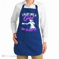 Play Like A Girl Try To Keep Up Funny Table Tennis Ping Pong Gift Apron thumb 2