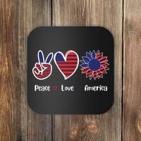 Peace Love America Cute Holiday Coaster thumb 0