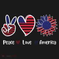 Peace Love America Cute Holiday Toddler Hoodie thumb 2