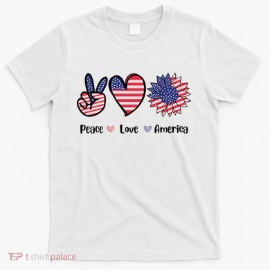 Peace Love America Cute Holiday T-Shirt