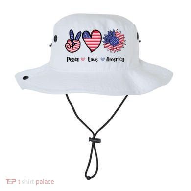 Peace Love America Cute Holiday Bucket Hat