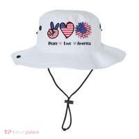 Peace Love America Cute Holiday Bucket Hat thumb 0