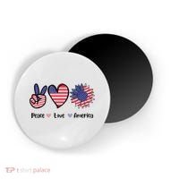 Peace Love America Cute Holiday Magnet thumb 0