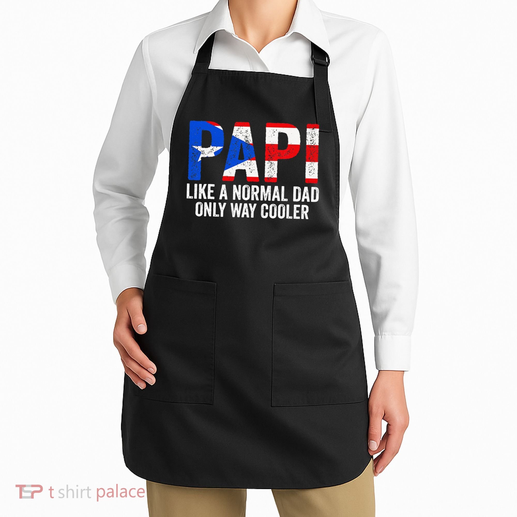 Papi like a normal Dad only cooler Puerto Rican Apron