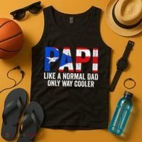 Papi like a normal Dad only cooler Puerto Rican Tank Top thumb 4