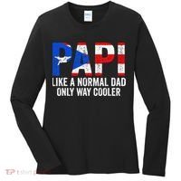 Papi like a normal Dad only cooler Puerto Rican Women's Long Sleeve Shirt thumb 0
