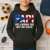 Papi like a normal Dad only cooler Puerto Rican Kids Hoodie thumb 2