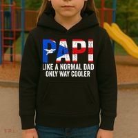 Papi like a normal Dad only cooler Puerto Rican Kids Hoodie thumb 3