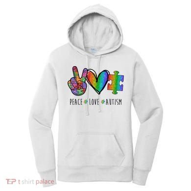 Peace Love Autism Colorful Women's Hoodie