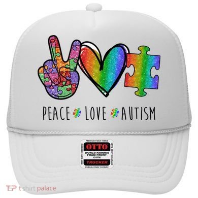 Peace Love Autism Colorful Hat