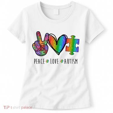 Peace Love Autism Colorful Women's T-Shirt