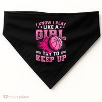 Play Like A Girl Basketball USA-Made Doggie Bandana thumb 0