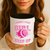 Play Like A Girl Basketball Coffee Mug thumb 3