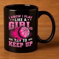 Play Like A Girl Basketball 11oz C Handle Ceramic Mug thumb 3