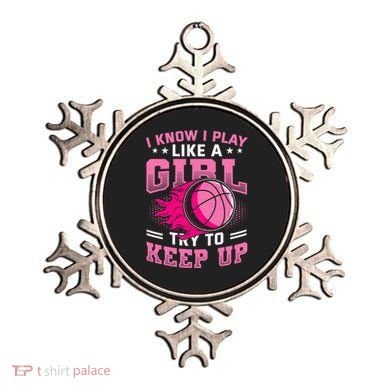 Play Like A Girl Basketball Ornament
