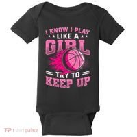 Play Like A Girl Basketball Baby Bodysuit thumb 0