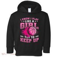 Play Like A Girl Basketball Toddler Hoodie thumb 0