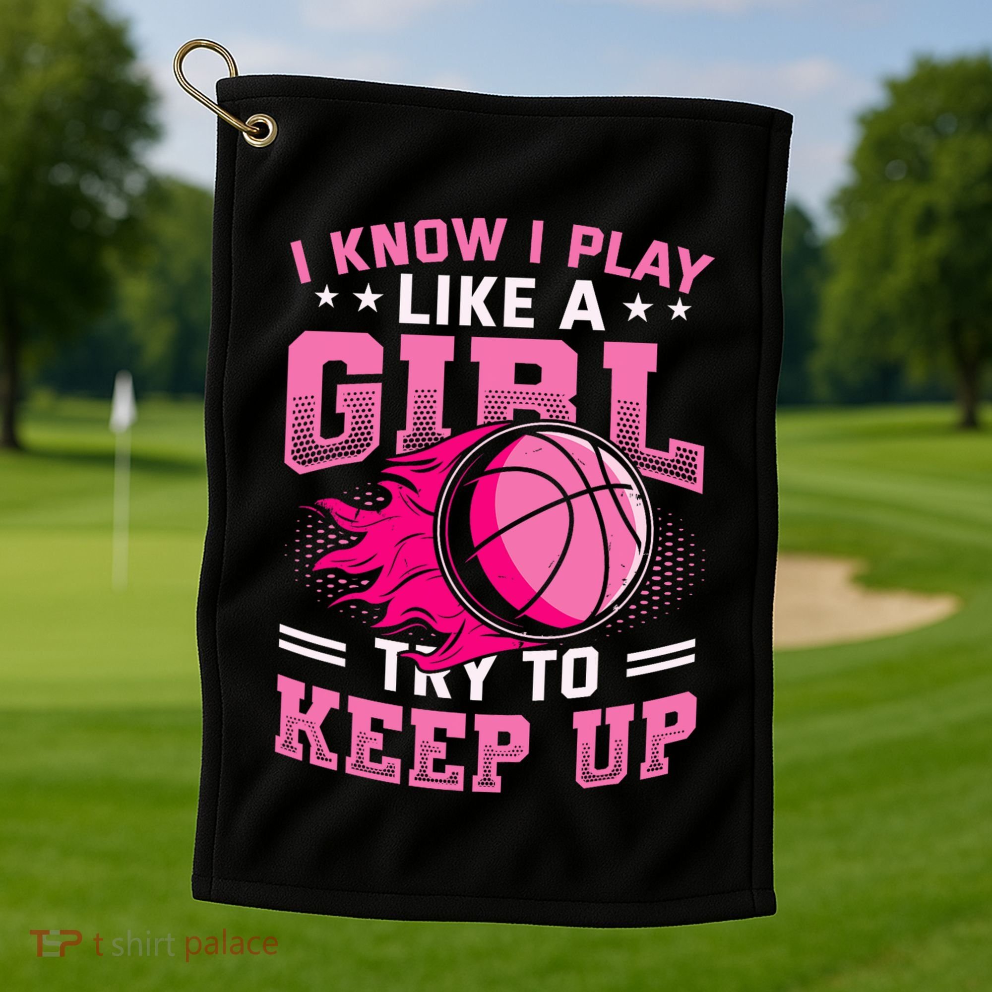 Play Like A Girl Basketball Golf Towel