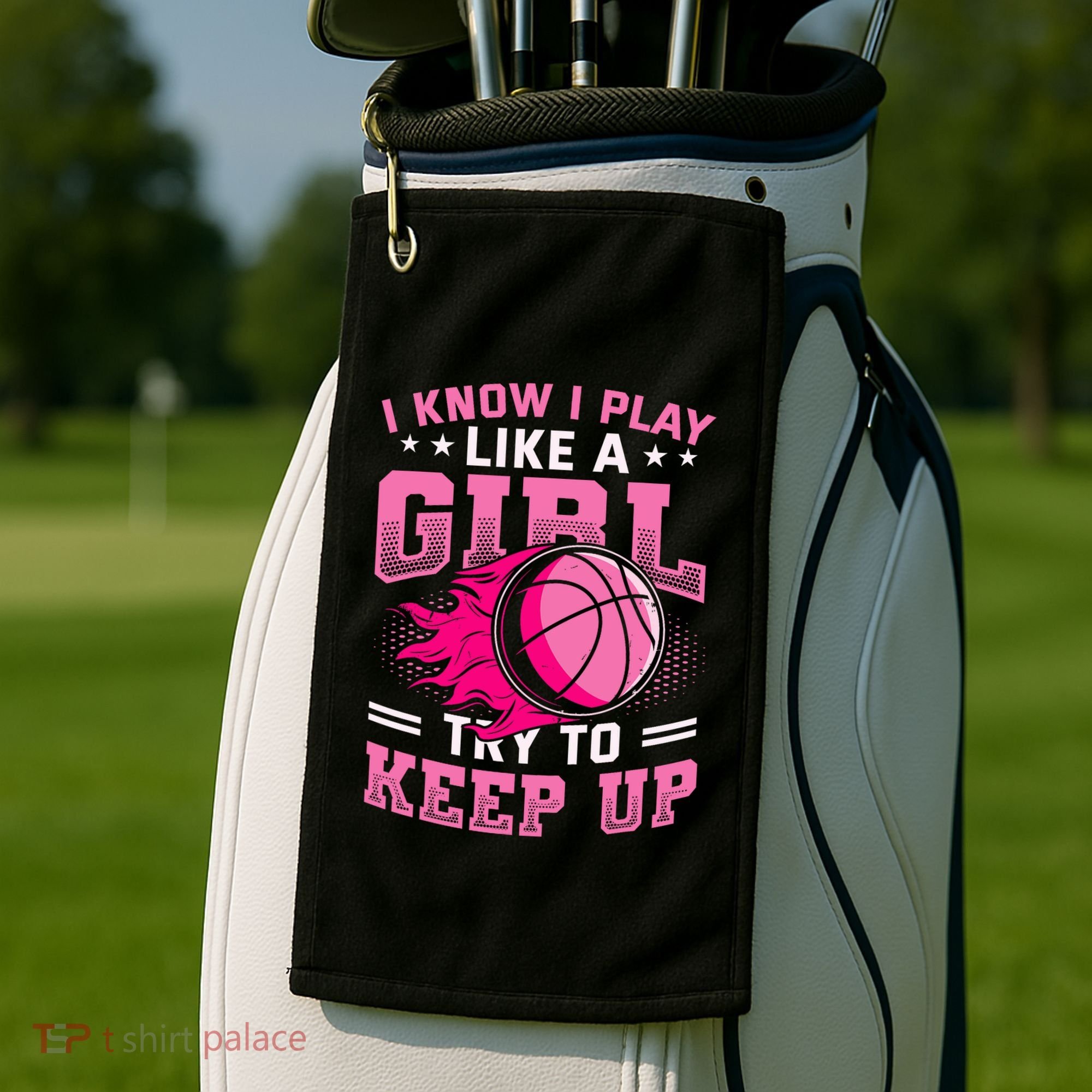 Play Like A Girl Basketball Golf Towel