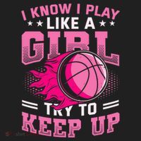 Play Like A Girl Basketball Golf Towel thumb 3