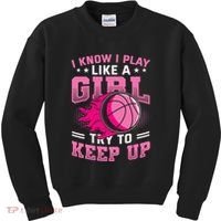 Play Like A Girl Basketball Kids Sweatshirt thumb 0