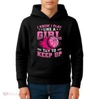Play Like A Girl Basketball Kids Hoodie thumb 4