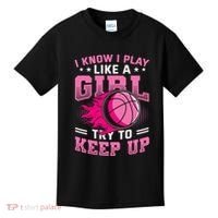 Play Like A Girl Basketball Kids T-Shirt thumb 0