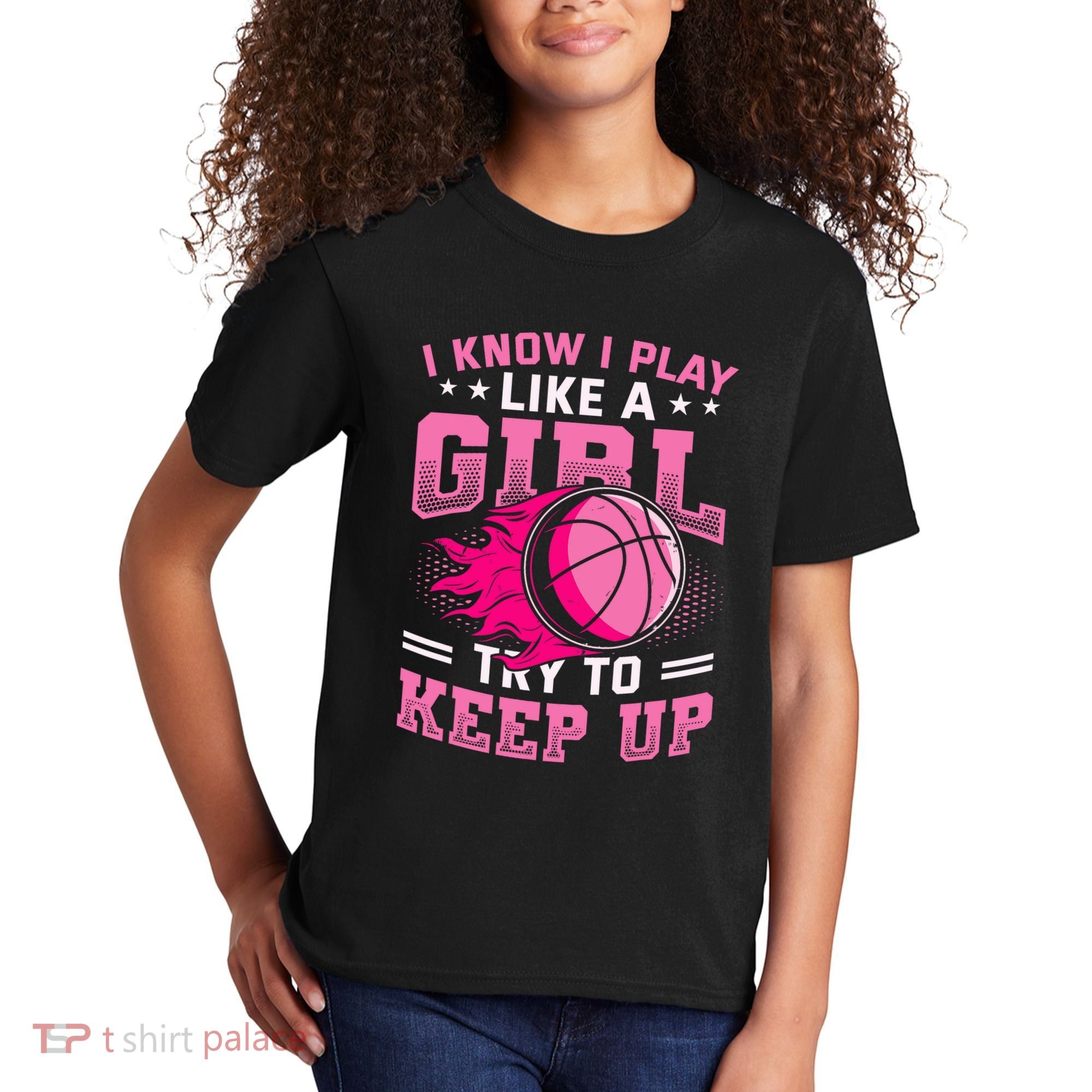 Play Like A Girl Basketball Kids T-Shirt