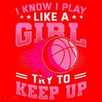 Play Like A Girl Basketball Santa Hat thumb 1