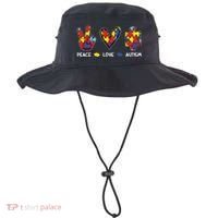 Peace Love Autism Awareness Bucket Hat thumb 0