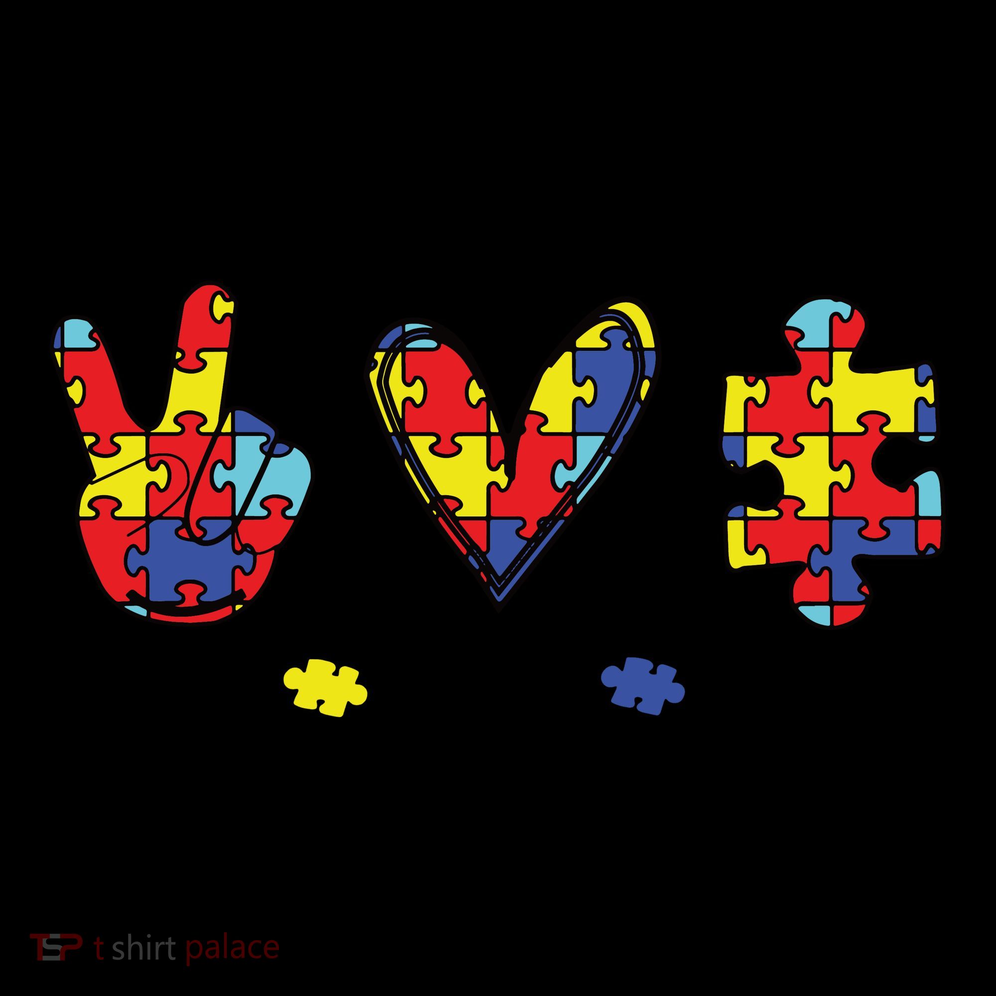 Peace Love Autism Awareness Coffee Mug