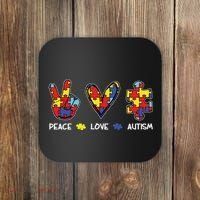 Peace Love Autism Awareness Coaster thumb 0