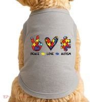 Peace Love Autism Awareness Doggie Tank thumb 0