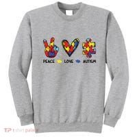 Peace Love Autism Awareness Sweatshirt thumb 0
