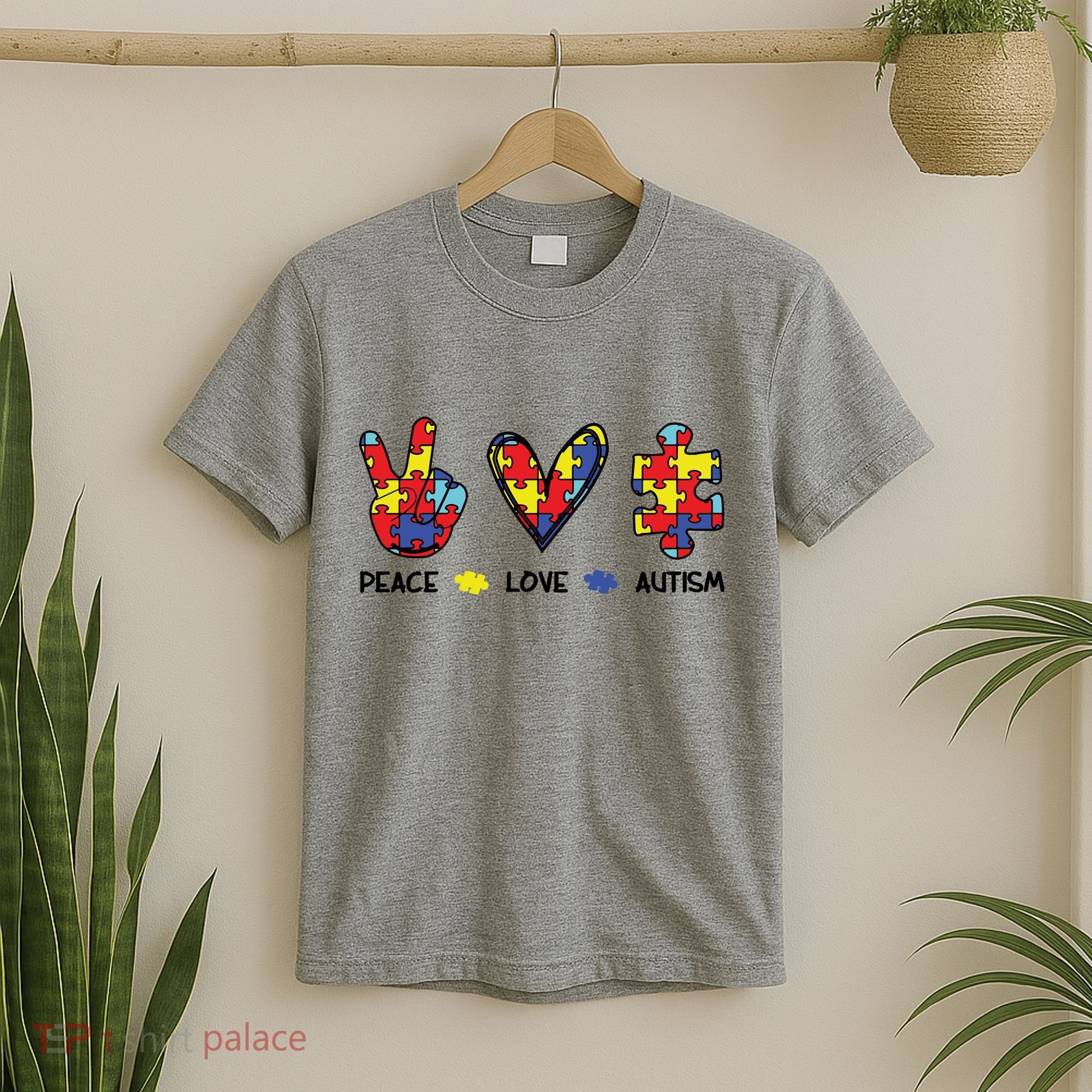 Peace Love Autism Awareness T-Shirt