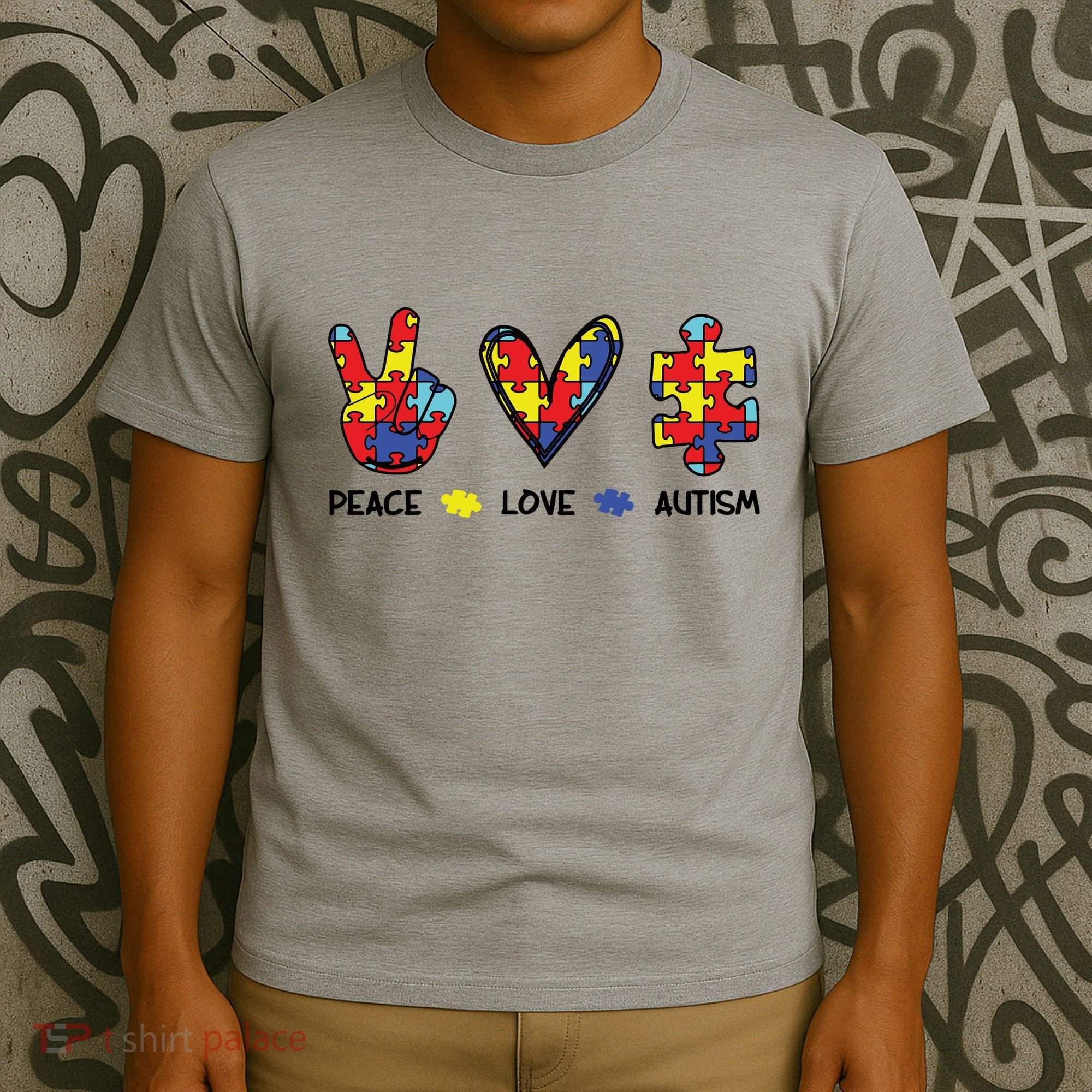 Peace Love Autism Awareness T-Shirt