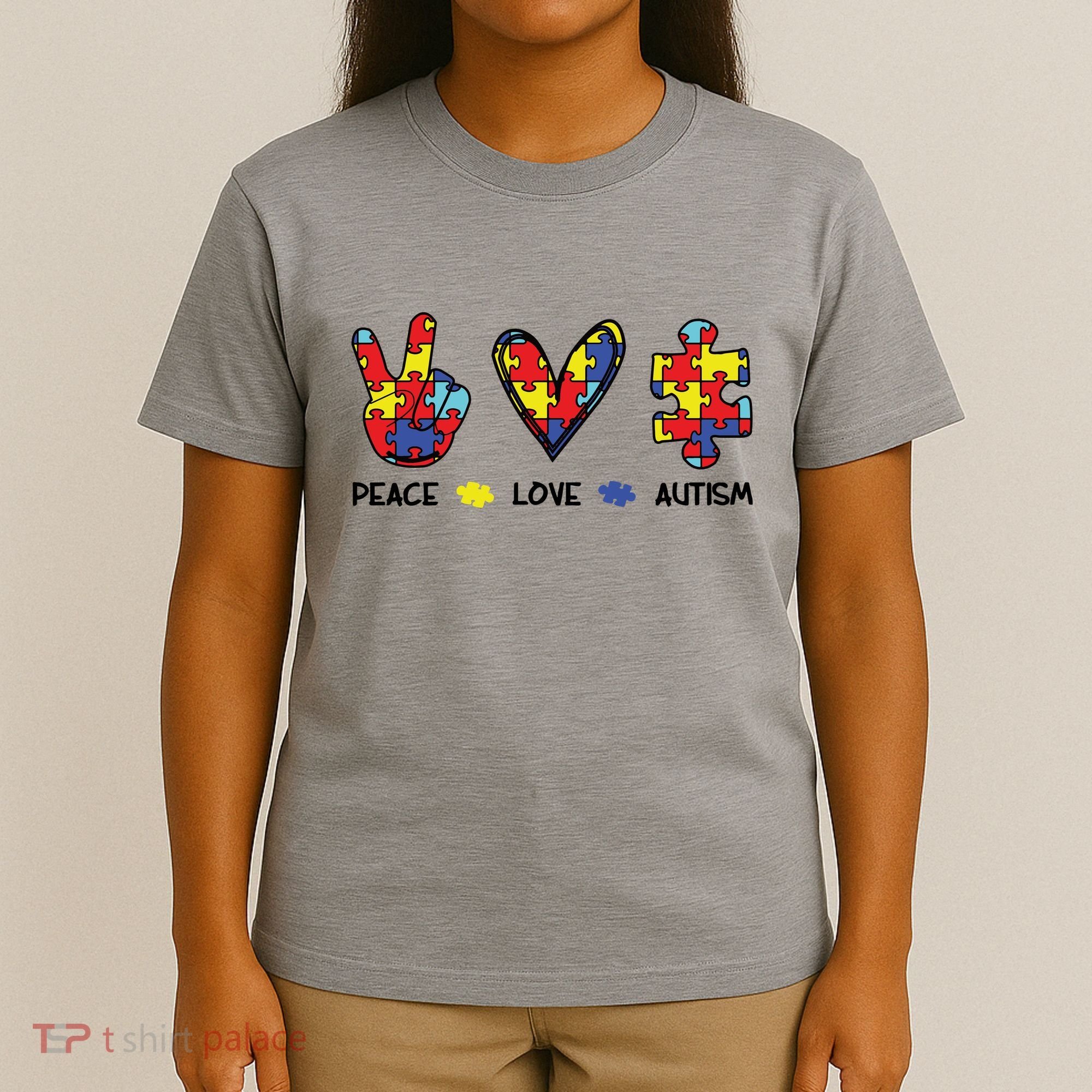 Peace Love Autism Awareness T-Shirt