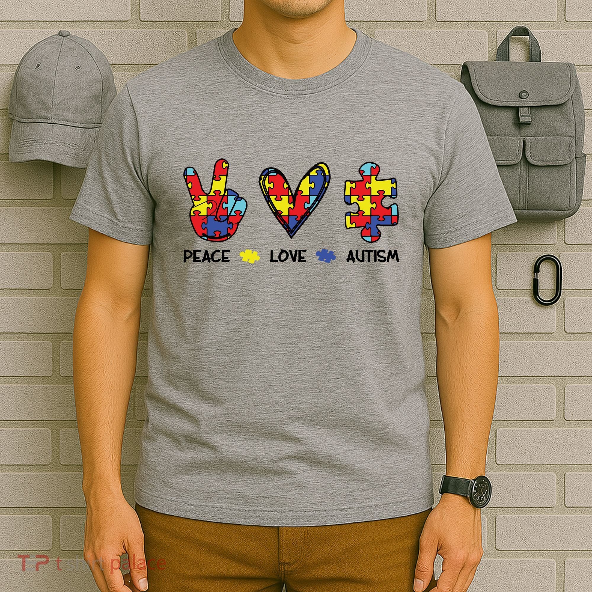 Peace Love Autism Awareness T-Shirt